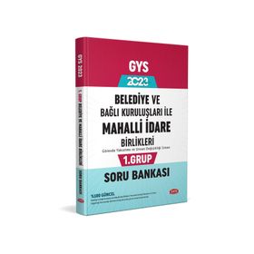 Data Yayınları 2023 Belediye ve Bağlı Kuruluşları ile Mahalli İdare Birlikleri 1. Grup Soru Bankası