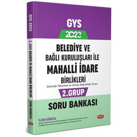 Data Yayınları 2023 Belediye ve Bağlı Kuruluşları ile Mahalli İdare Birlikleri 3. Grup Soru Bankası