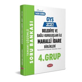 Data Yayınları 2023 Belediye ve Bağlı Kuruluşları ile Mahalli İdare Birlikleri 4. Grup Soru Bankası