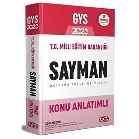 Data Yayınları 2023 Milli Eğitim Bakanlığı Sayman GYS Konu Anlatımlı Kitap