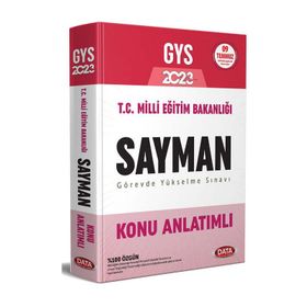 Data Yayınları 2023 Milli Eğitim Bakanlığı Sayman GYS Konu Anlatımlı Kitap