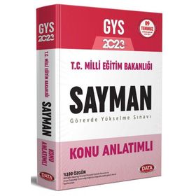 Data Yayınları 2023 Milli Eğitim Bakanlığı Sayman GYS Konu Anlatımlı Kitap