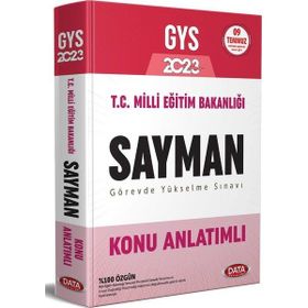 Data Yayınları 2023 Milli Eğitim Bakanlığı Sayman GYS Konu Anlatımlı Kitap