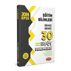 Data Yayınları 2024 KPSS Eğitim Bilimleri Branş Branş 30 Föy Denemeleri Karekod Çözümlü