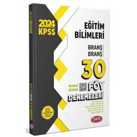 Data Yayınları 2024 KPSS Eğitim Bilimleri Branş Branş 30 Föy Denemeleri Karekod Çözümlü