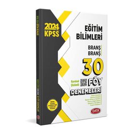 Data Yayınları 2024 KPSS Eğitim Bilimleri Branş Branş 30 Föy Denemeleri Karekod Çözümlü
