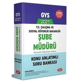 Data Yayınları - Çalışma ve Sosyal Güvenlik Bakanlığı Şube Müdürü GYS Konu Anlatımlı Soru Bankası