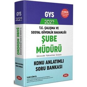 Data Yayınları - Çalışma ve Sosyal Güvenlik Bakanlığı Şube Müdürü GYS Konu Anlatımlı Soru Bankası