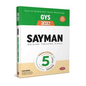 Data Yayınları - Ceza ve Tevkifevleri Sayman GYS Tamamı Çözümlü 5 Deneme Sınavı