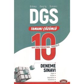Data Yayınları DGS Tamamı Çözümlü 10 Fasikül Deneme Sınavı