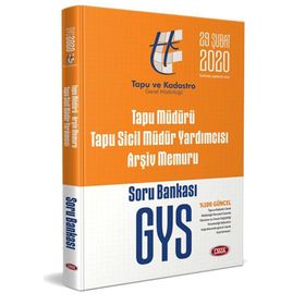Data Yayınları GYS Tapu Müdürü Tapu Sicil Müdür Yardımcısı Arşiv Memuru Soru Bankası