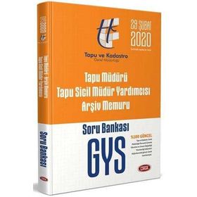Data Yayınları GYS Tapu Müdürü Tapu Sicil Müdür Yardımcısı Arşiv Memuru Soru Bankası