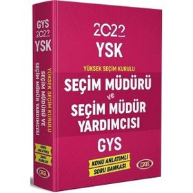 Data Yayınları Gys Ysk Seçim Müdürü Ve Seçim Müdür Yardımcısı Konu Anlatımlı Soru Bankası