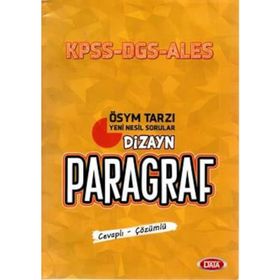 Data Yayınları KPSS DGS ALES Dizayn Paragraf Soru Bankası