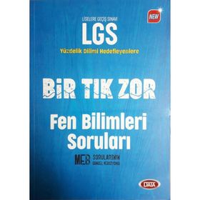 Data Yayınları LGS Bir Tık Zor Fen Bilimleri Soruları