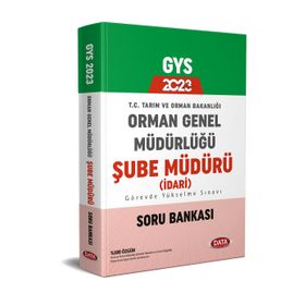 Data Yayınları Orman Genel Müdürlüğü Şube Müdürü İdari Görevde Yükselme Sınavı Soru Bankası