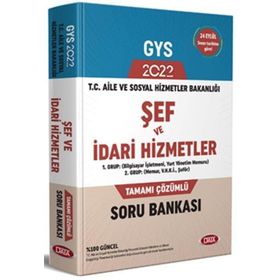 Data Yayınları T.C. Aile ve Sosyal Hizmet Bakanlığı GYS Şef ve İdari Hizmetler Tamamı Çözümlü Soru Bankası