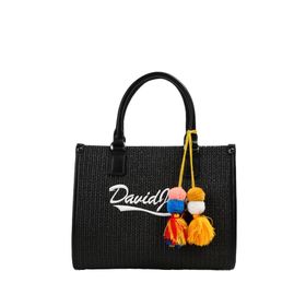 David Jones 5003134964 Siyah Kadın Hasır Omuz Çantası
