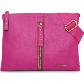 David Jones DJ245-2 Kapaklı Fermuar Detaylı Çapraz Askılı Kadın Omuz Çanta