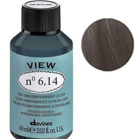 Davines View 60 ml 6,14 Koyu Küllü Bakır Kumral Yarı Kalıcı Saç Boyası