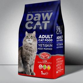 Daw Cat Kuzu Parça Etli 1 kg Yetişkin Kedi Maması