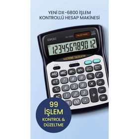Daxı 6800 Masaüstü Hesap Makinesi 12 Haneli