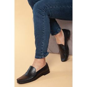 Daxtors D10180 Siyah Günlük Deri Erkek Klasik Ayakkabı