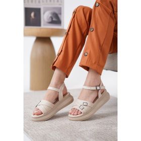 Daxtors D644 Bej Günlük Ortopedik Kadın Sandalet