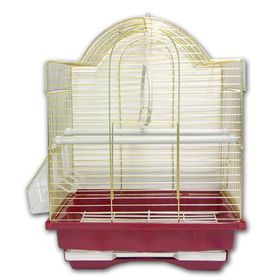 DaYang 29.5x22.3x38.5 cm Kırmızı İki Kapılı Kubbeli Muabbet Kuşu Kafesi