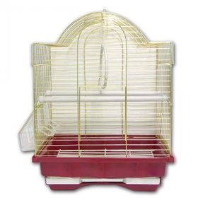 DaYang 29.5x22.3x38.5 cm Kırmızı İki Kapılı Kubbeli Muabbet Kuşu Kafesi