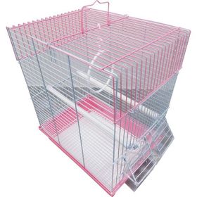 DaYang 30x23x39 cm Çift Renk İki Kapılı Düz Muhabbet Kafes
