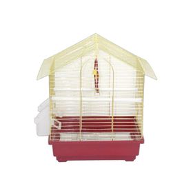 DaYang 30x23x39 cm İki Kapılı Çatılı Muhabbet Gold Kafesi