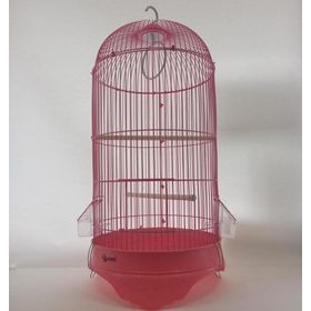 DaYang 33.3x33.3x70 cm Pembe Silindir Kuş Kafesi
