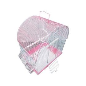 DaYang 600-A114R 30x23x39 cm Pembe İki Kapılı Davul Muhabbet Kuş Kafesi
