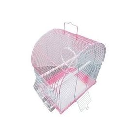 DaYang 600-A114R 30x23x39 cm Pembe İki Kapılı Davul Muhabbet Kuş Kafesi