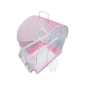DaYang 600-A114R 30x23x39 cm Pembe İki Kapılı Davul Muhabbet Kuş Kafesi