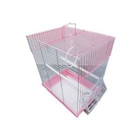 DaYang 600-A116R 28.5x38x39 cm Pembe İki Kapılı Düz Muhabbet Kuşu Kafesi