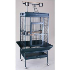 DaYang A11 61x56x165 cm Siyah Ayaklı Papağan Eğitim Kafesi