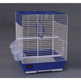 Dayang İki Kapılı Çatılı Muhabbet Kuşu Kafesi Renkli 35X28X46 cm