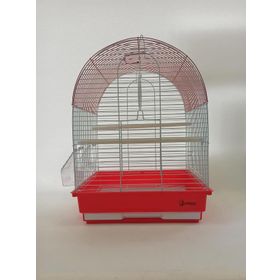 DaYang Kırmızı 2 Kapı Çatılı 35x28x46 cm Muhabbet Kuşu Kafesi