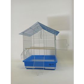 DaYang Mavi 2 Kapı Çatılı 35x28x46 cm Muhabbet Kuşu Kafesi