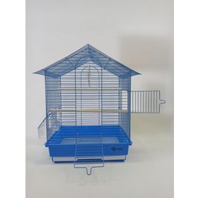 DaYang Mavi 2 Kapı Çatılı 35x28x46 cm Muhabbet Kuşu Kafesi