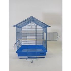 DaYang Mavi 2 Kapı Çatılı 35x28x46 cm Muhabbet Kuşu Kafesi