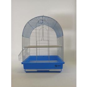 DaYang Mavi 2 Kapı Çatılı 35x28x46 cm Muhabbet Kuşu Kafesi