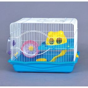 DaYang Mavi Beyaz 45x30x33 cm Hamster Kafesi