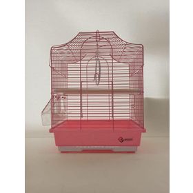 DaYang Pembe 29.9x22.3x38.5 cm İki Kapılı Kubbeli Muhabbet Kuşu Kafesi