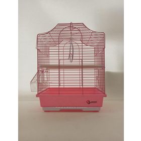 DaYang Pembe 29.9x22.3x38.5 cm İki Kapılı Kubbeli Muhabbet Kuşu Kafesi
