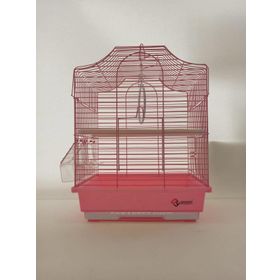 DaYang Pembe 29.9x22.3x38.5 cm İki Kapılı Kubbeli Muhabbet Kuşu Kafesi