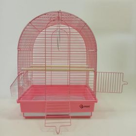 Dayang Pembe 35x28x46h cm İki Kapılı Davul Muhabbet Kuşu Kafesi