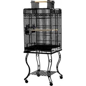 DaYang Siyah 54x54x134 cm Ayaklı Papağan Kafesi